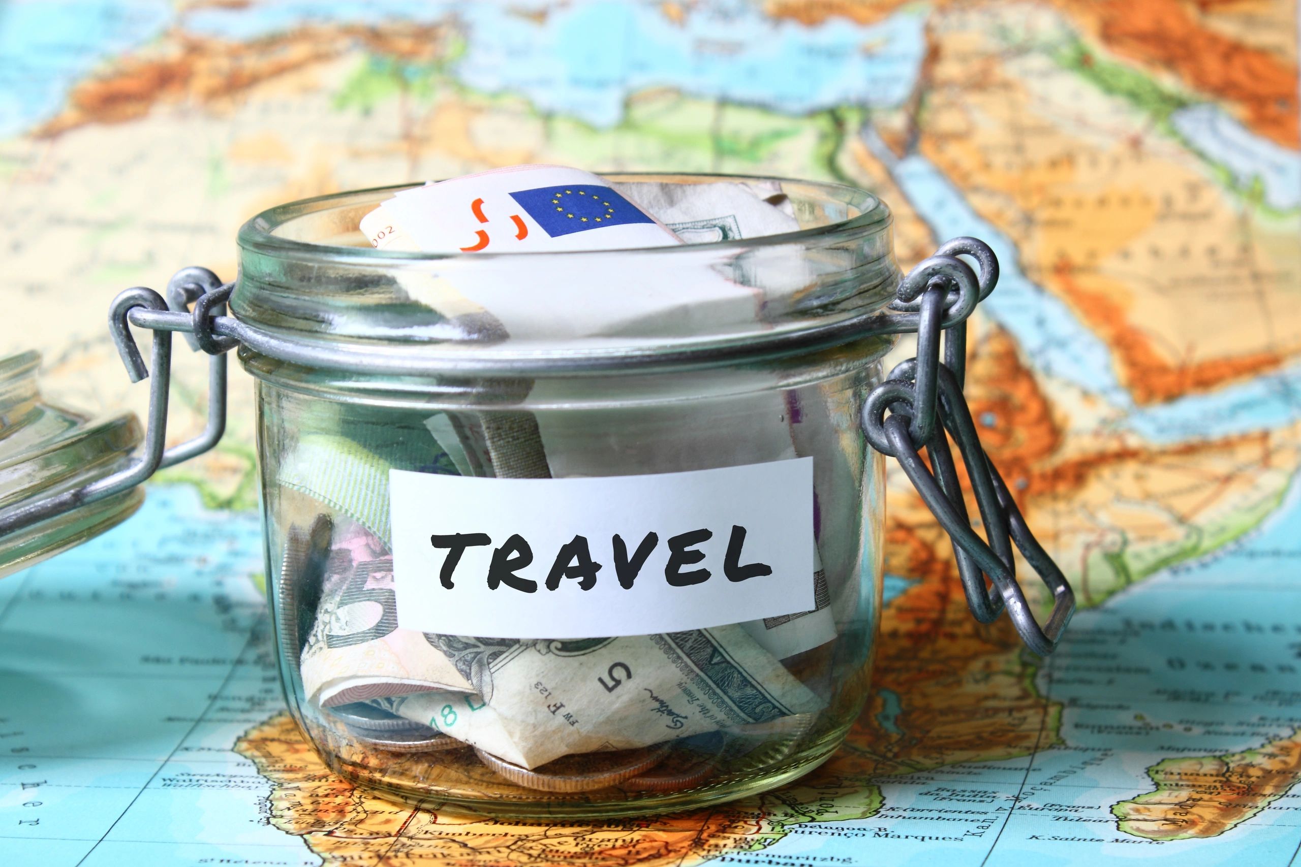 Travel checklist on a table